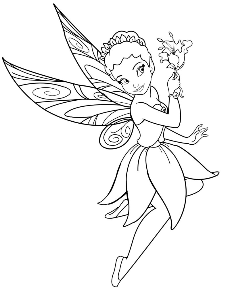 Fairy Coloring Pages Aesthetic Printables 57