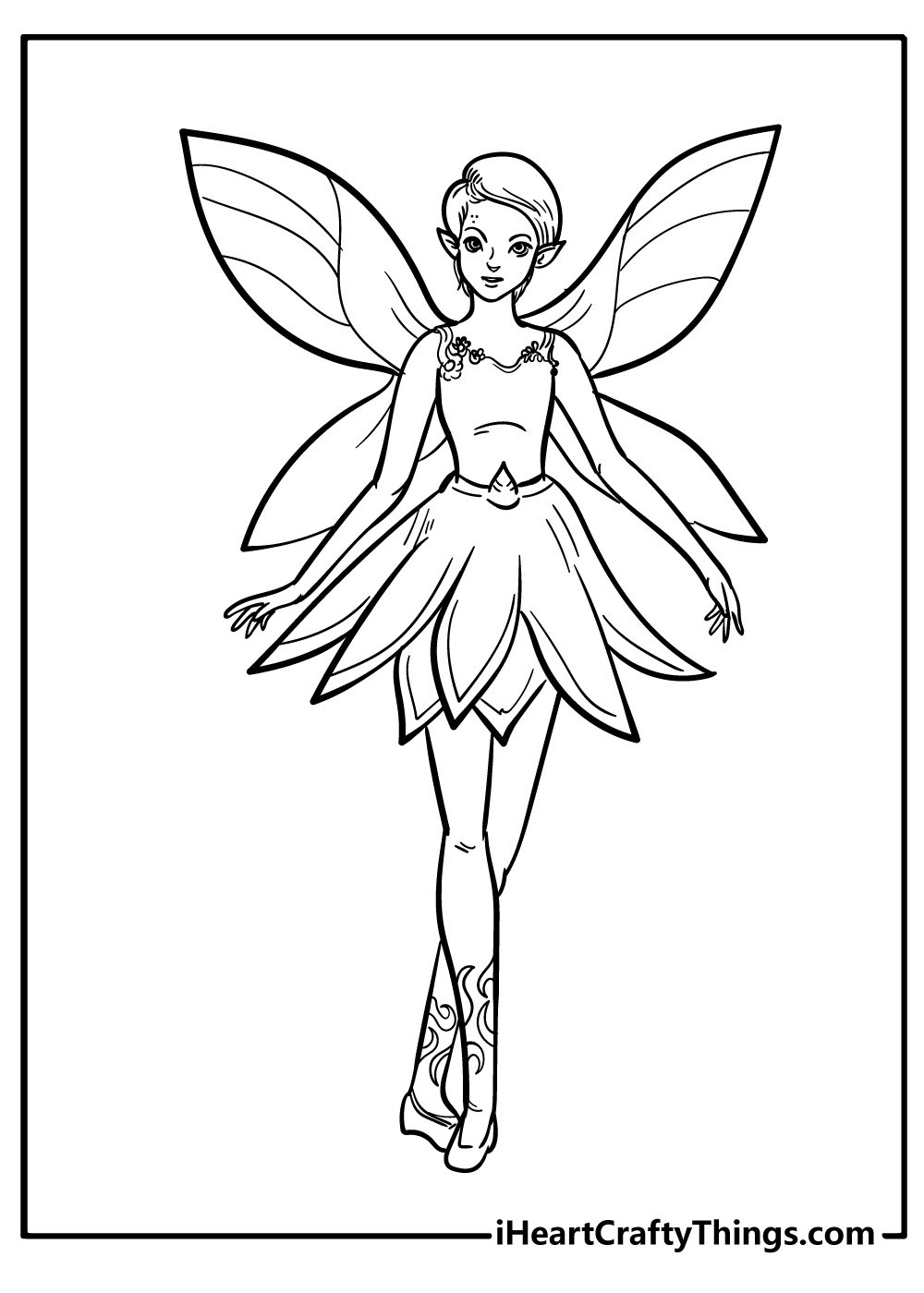 Fairy Coloring Pages Aesthetic Printables 59