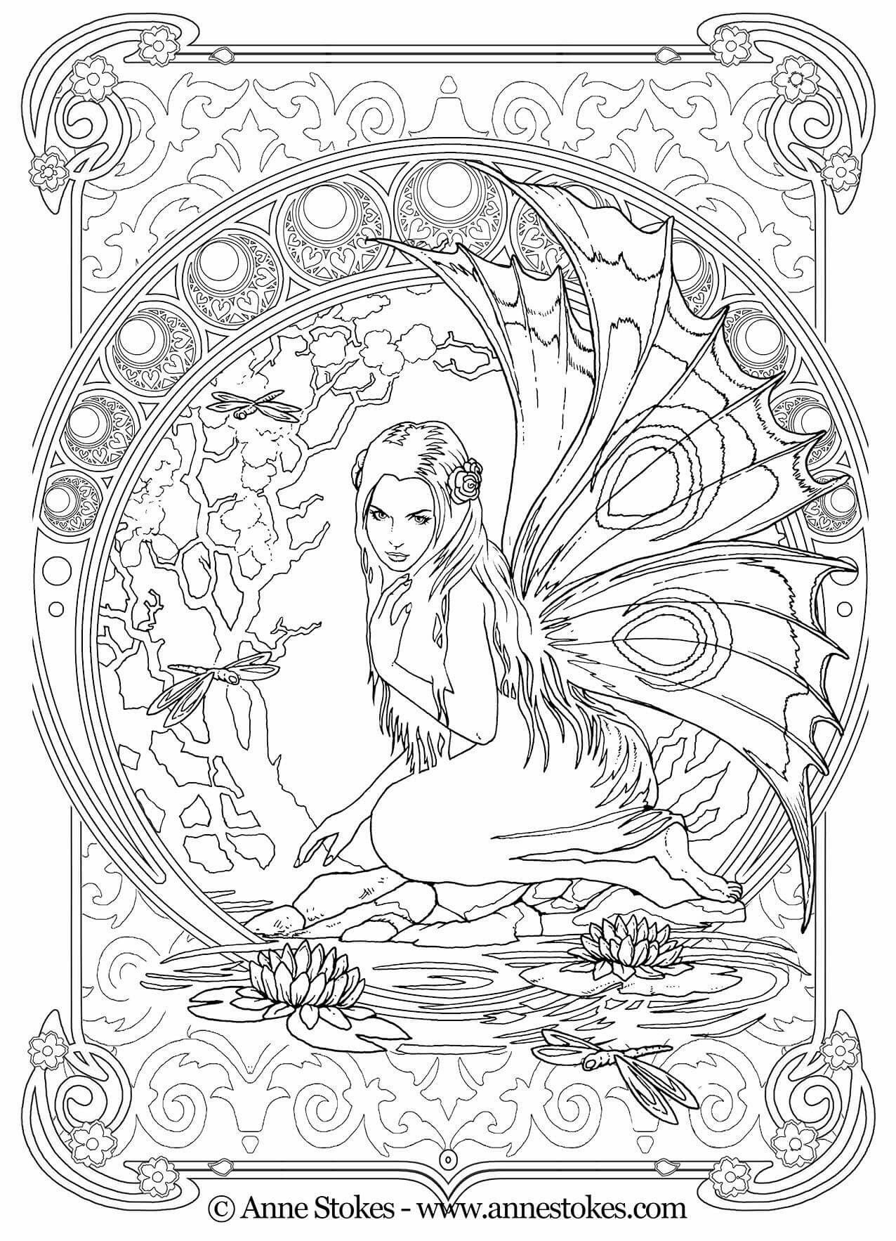 Fairy Coloring Pages Aesthetic Printables 62