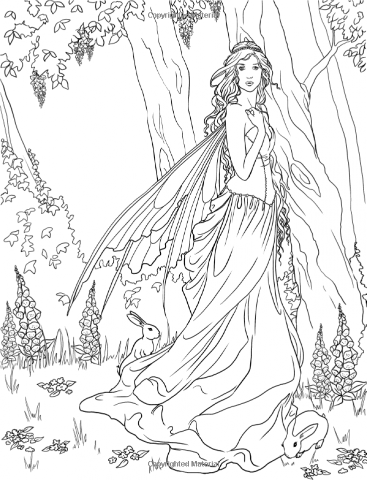 Fairy Coloring Pages Aesthetic Printables 63