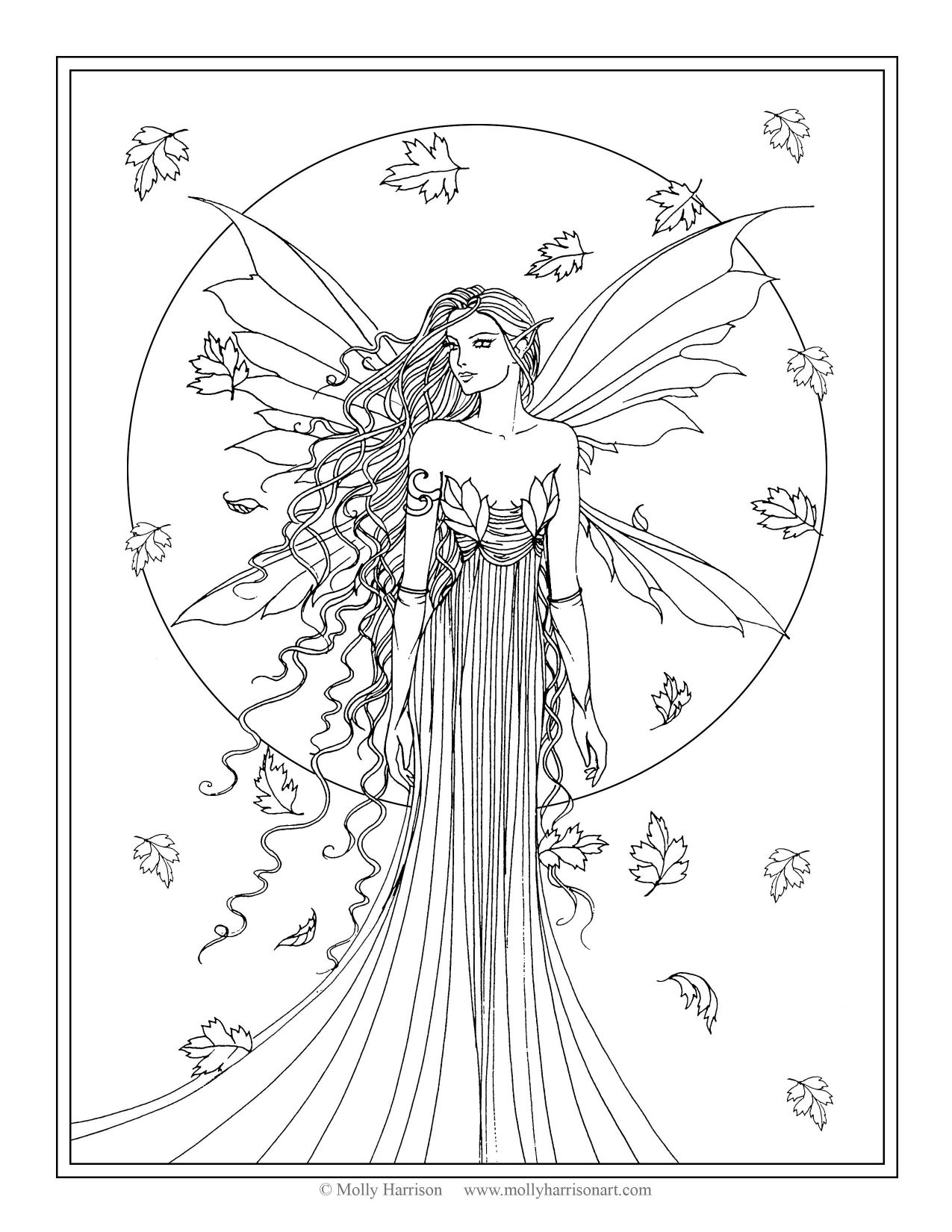 Fairy Coloring Pages Aesthetic Printables 65