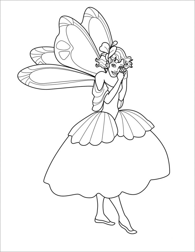 Fairy Coloring Pages Aesthetic Printables 71