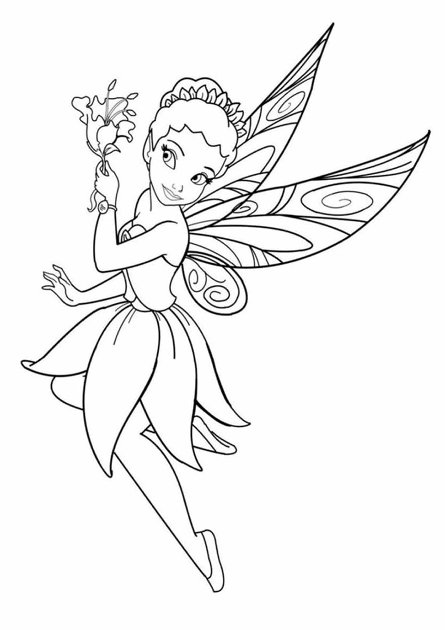 Fairy Coloring Pages Aesthetic Printables 76