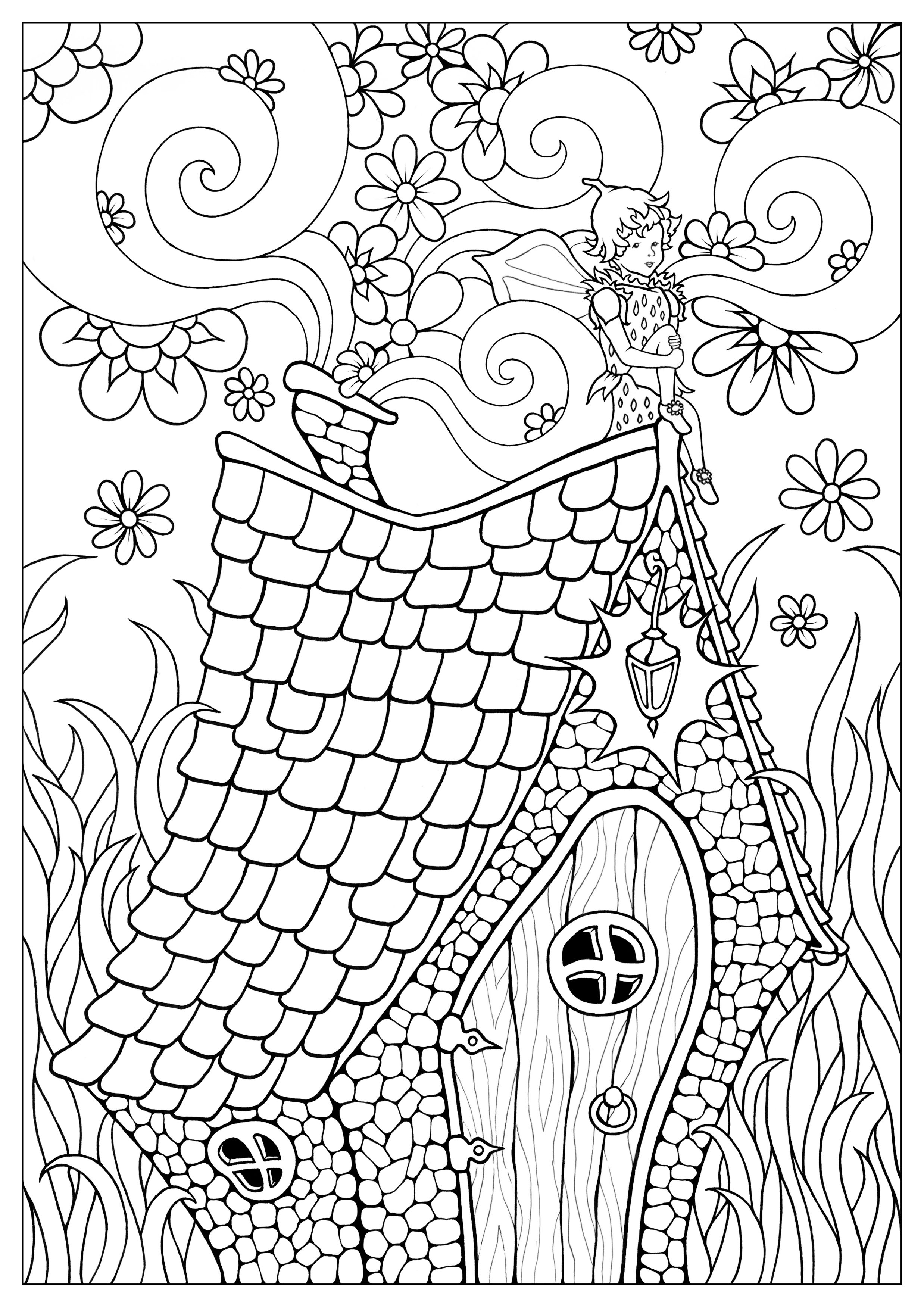 Fairy Coloring Pages Aesthetic Printables 82