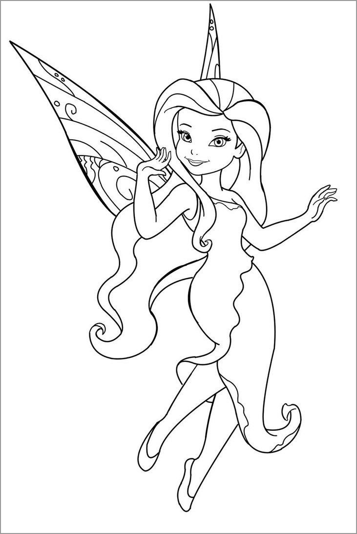 Fairy Coloring Pages Aesthetic Printables 86