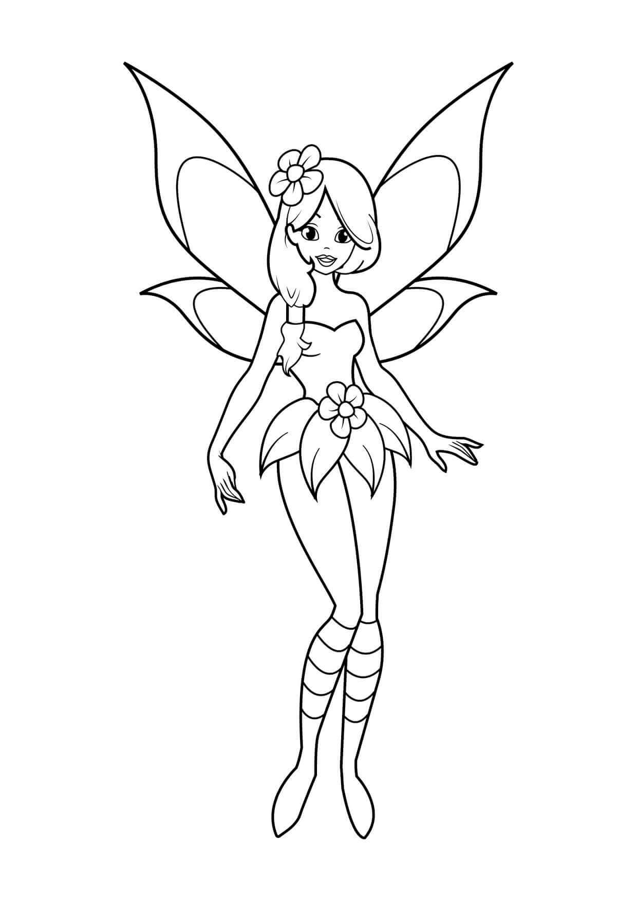 Fairy Coloring Pages Aesthetic Printables 91