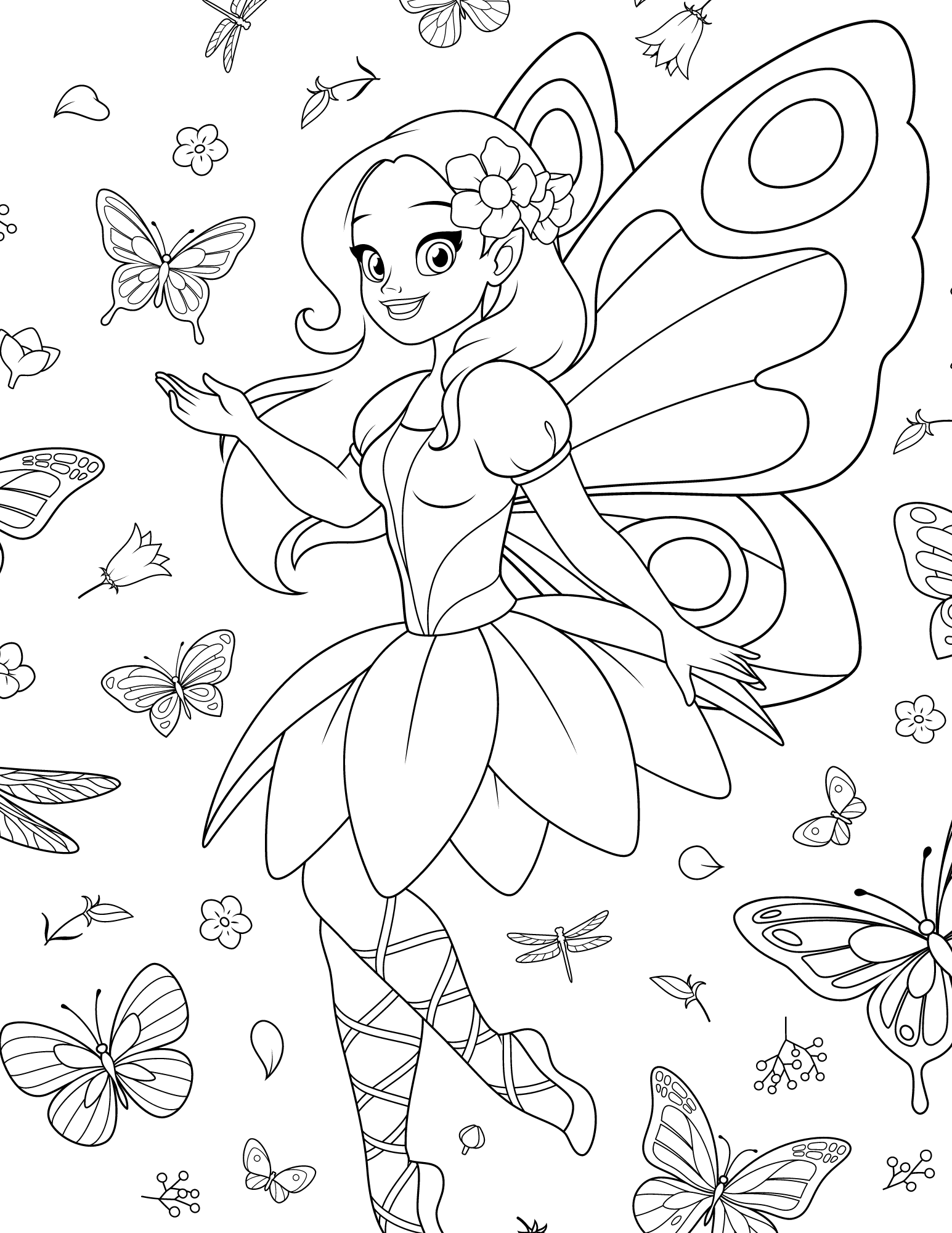 Fairy Coloring Pages Aesthetic Printables 92