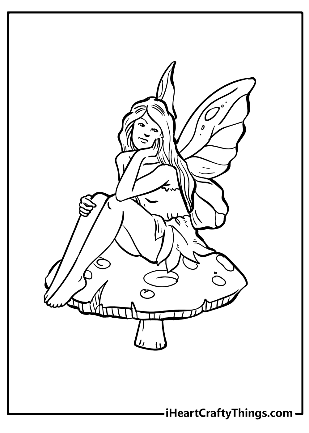 Fairy Coloring Pages Aesthetic Printables 93