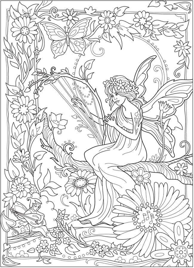 Fairy Coloring Pages Aesthetic Printables 95