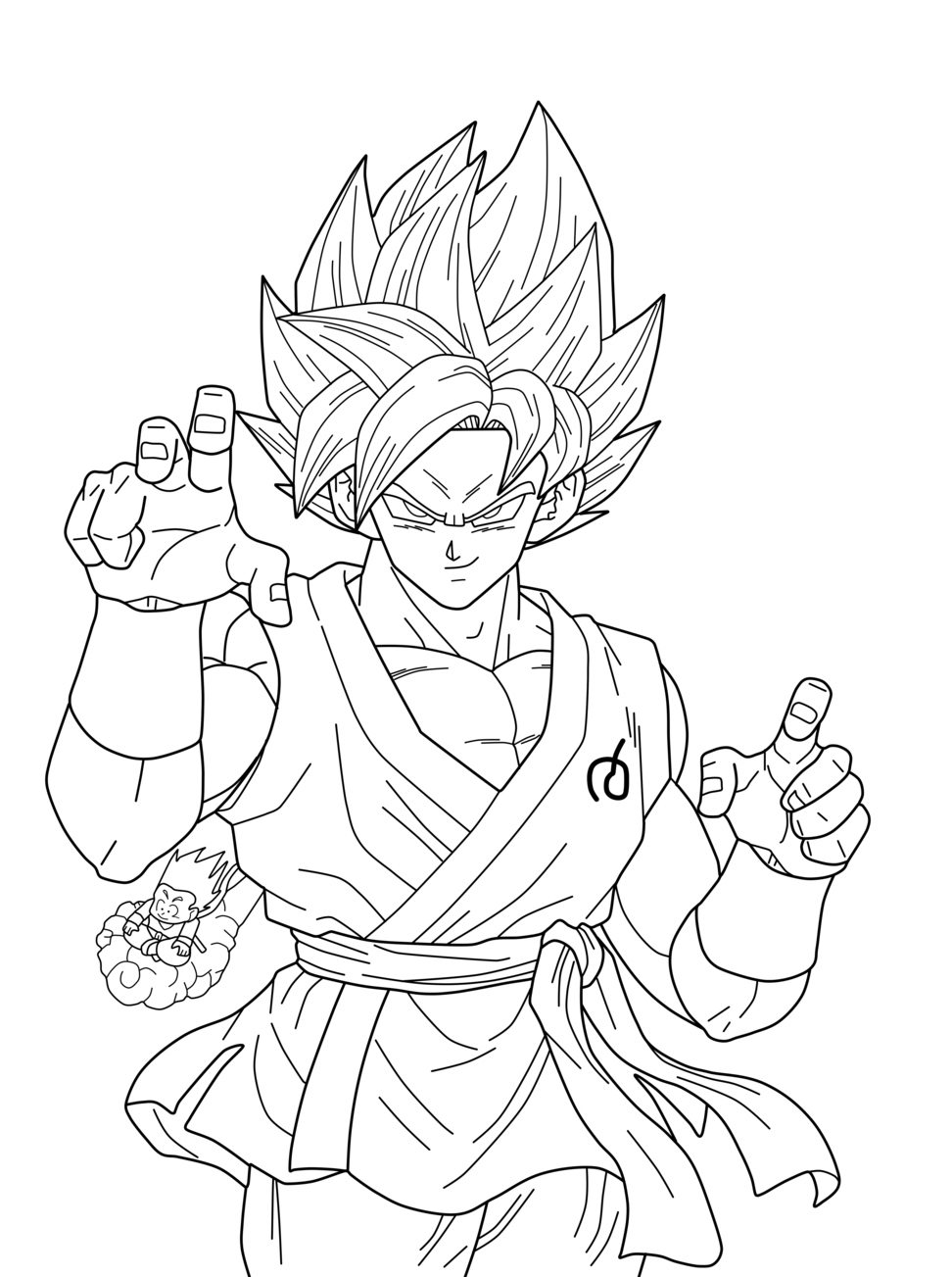 Goku Coloring Pages FREE Printable 10