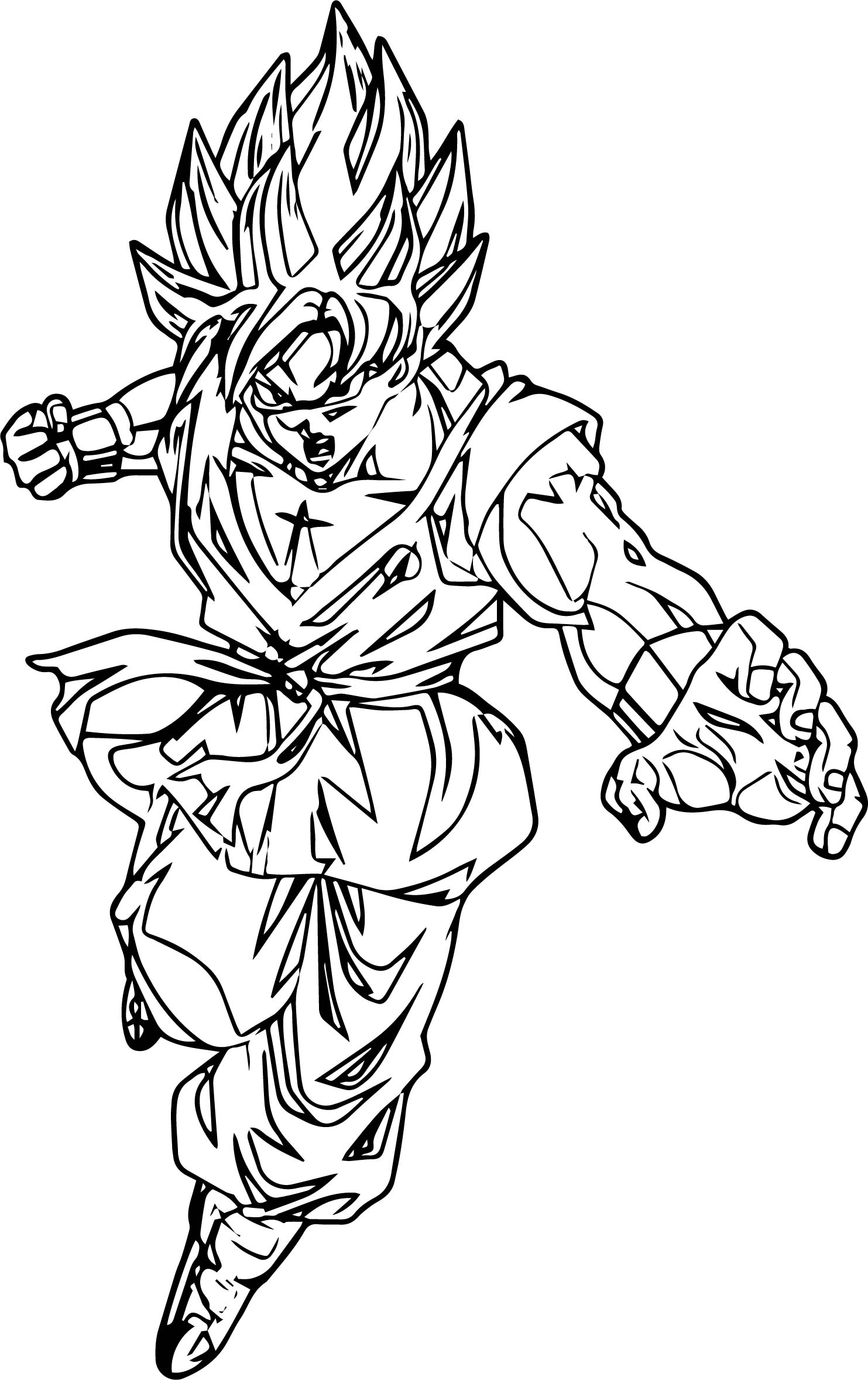 Goku Coloring Pages FREE Printable 100