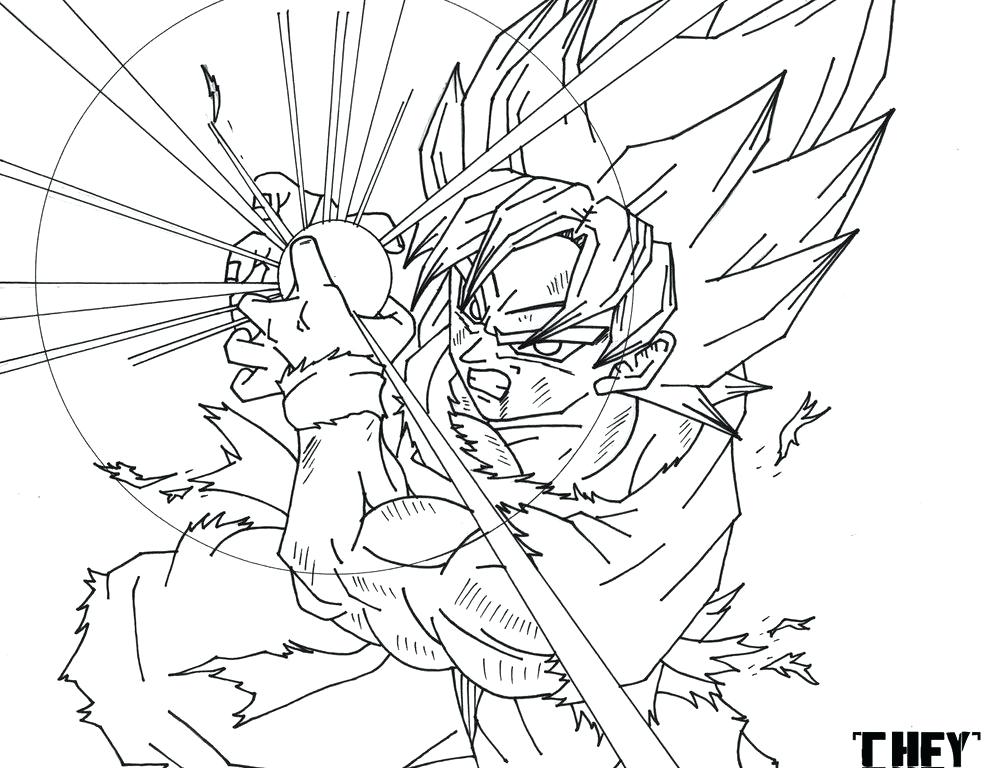 Goku Coloring Pages FREE Printable 132