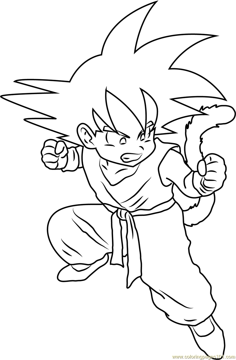 Goku Coloring Pages FREE Printable 2