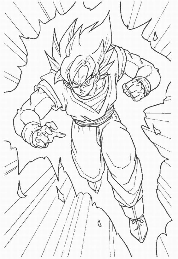 Goku Coloring Pages FREE Printable 31