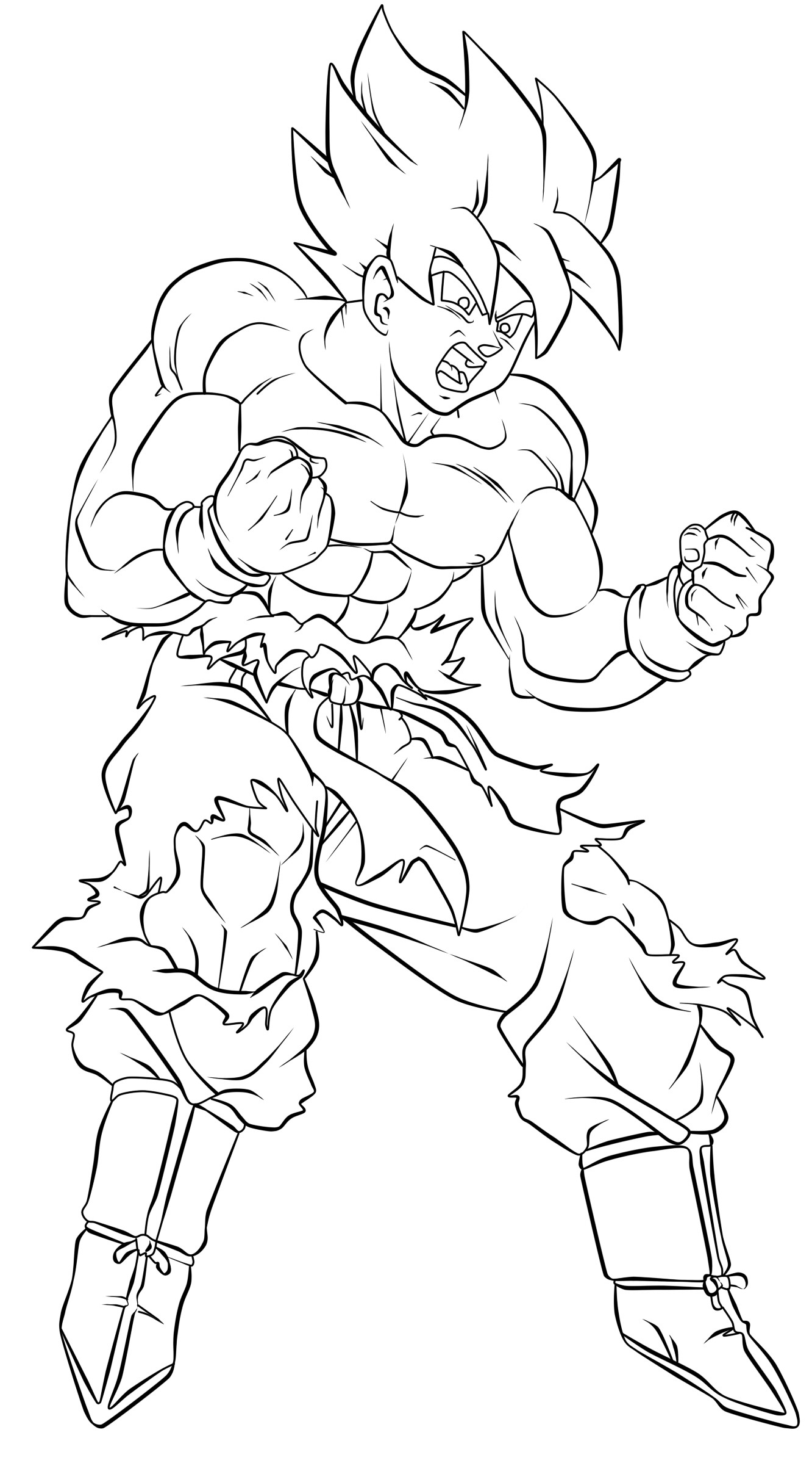 Goku Coloring Pages FREE Printable 4