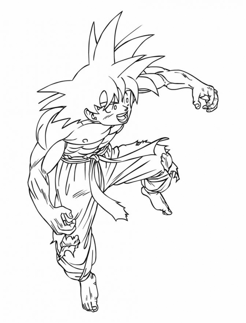 Goku Coloring Pages FREE Printable 7