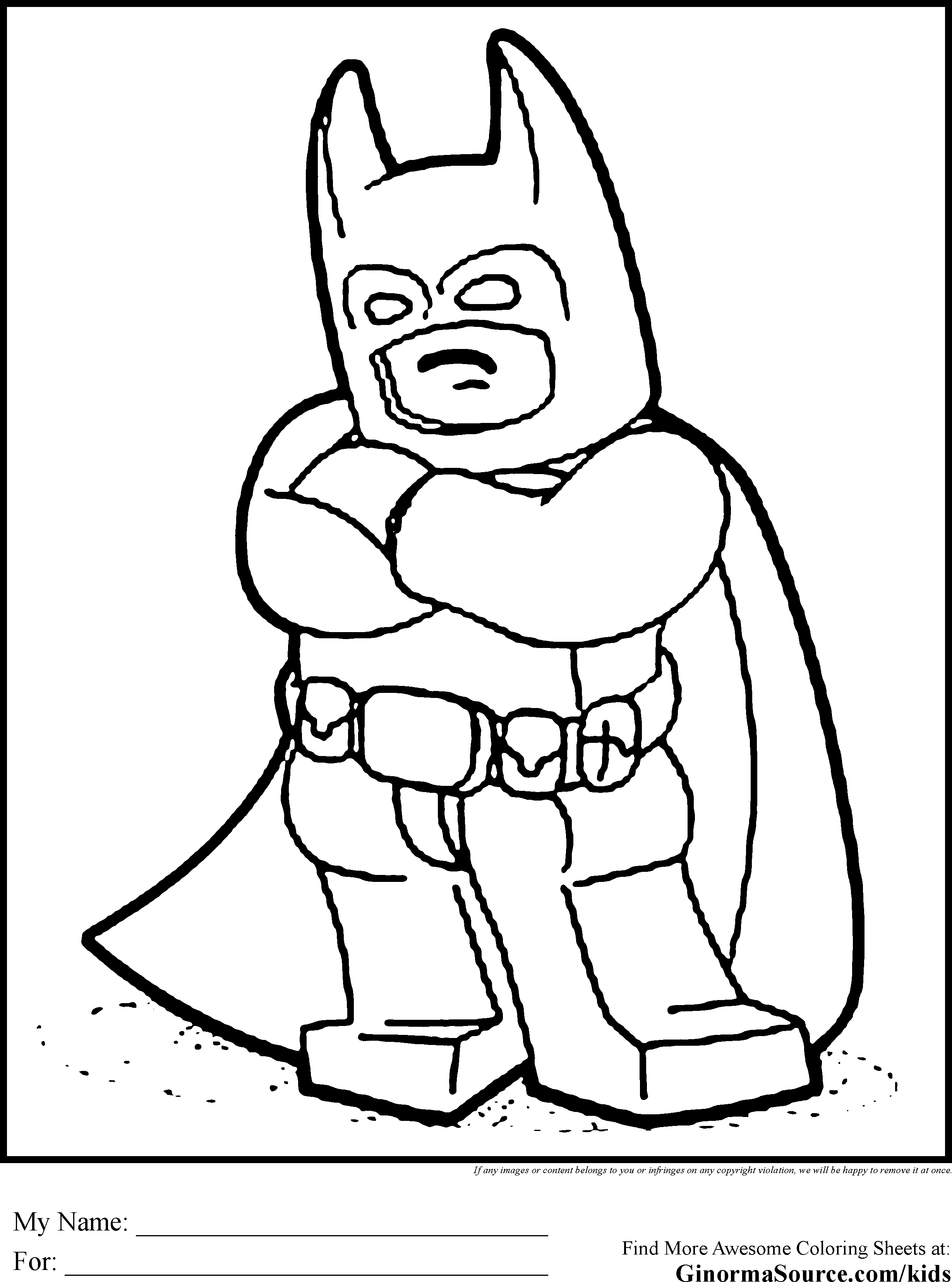 Lego Coloring Pages Printables Free 103