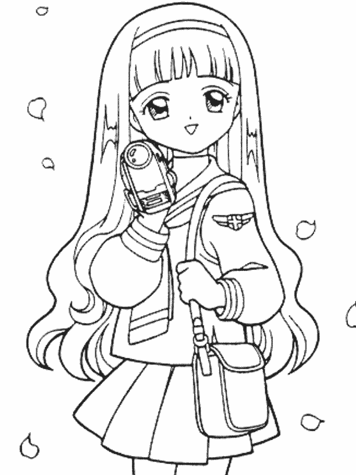 Lineart Anime Coloring Pages Printable 104