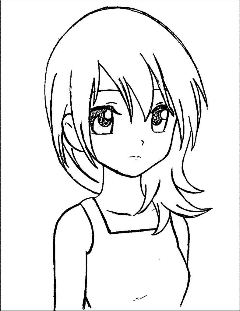 Lineart Anime Coloring Pages Printable 115