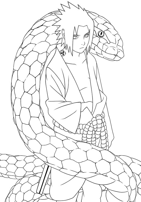 Lineart Anime Coloring Pages Printable 13