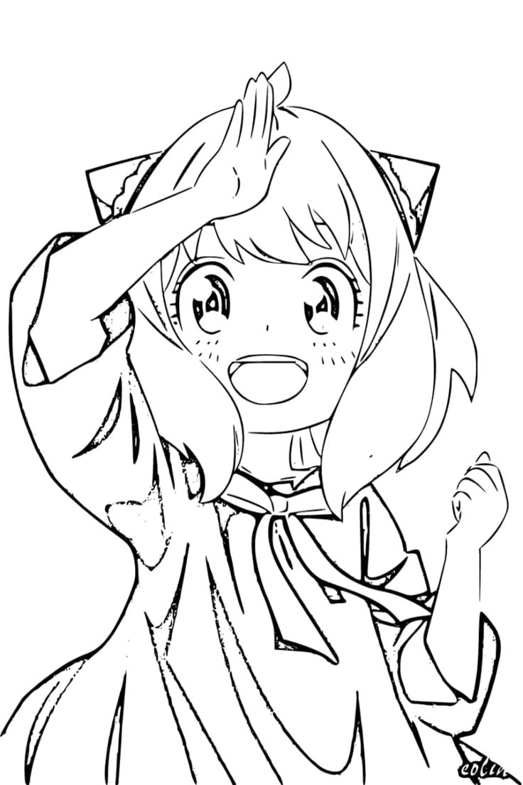 Lineart Anime Coloring Pages Printable 31