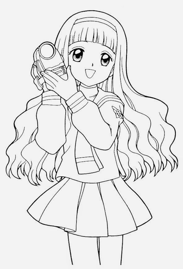 Lineart Anime Coloring Pages Printable 41