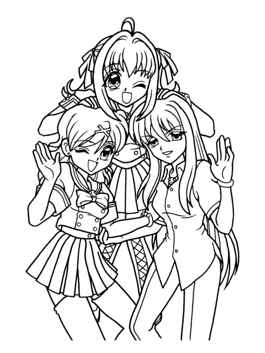 Lineart Anime Coloring Pages Printable 52