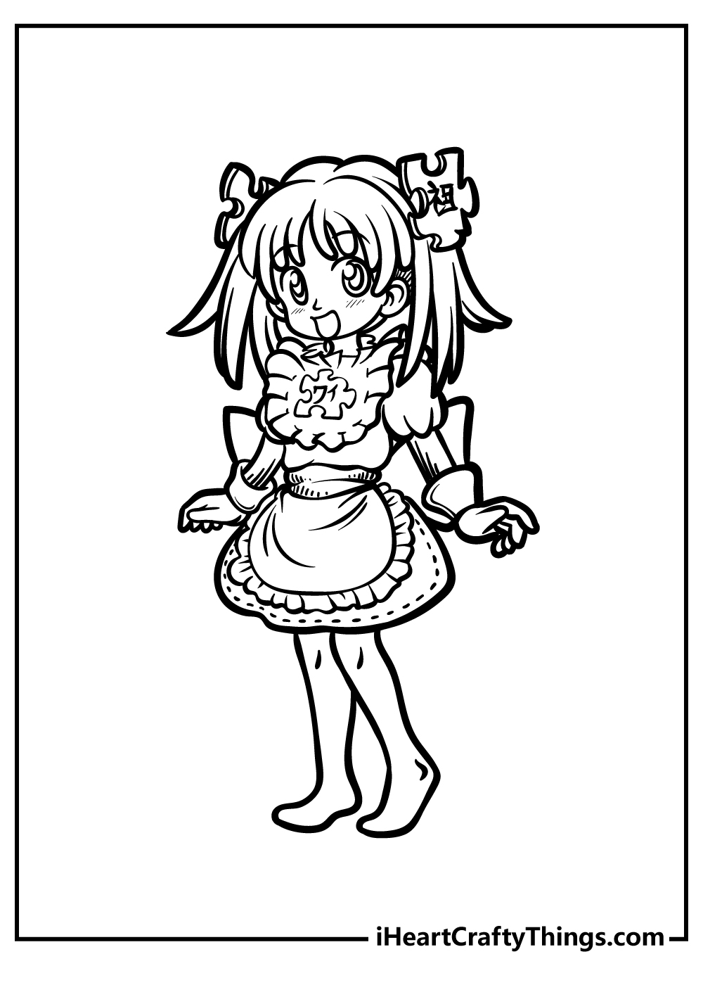 Lineart Anime Coloring Pages Printable 63