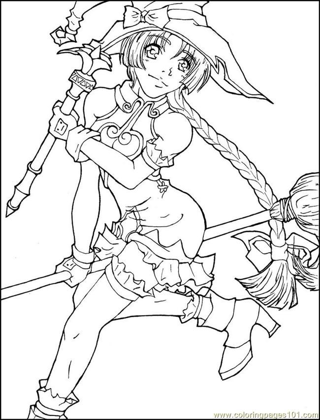 Lineart Anime Coloring Pages Printable 68