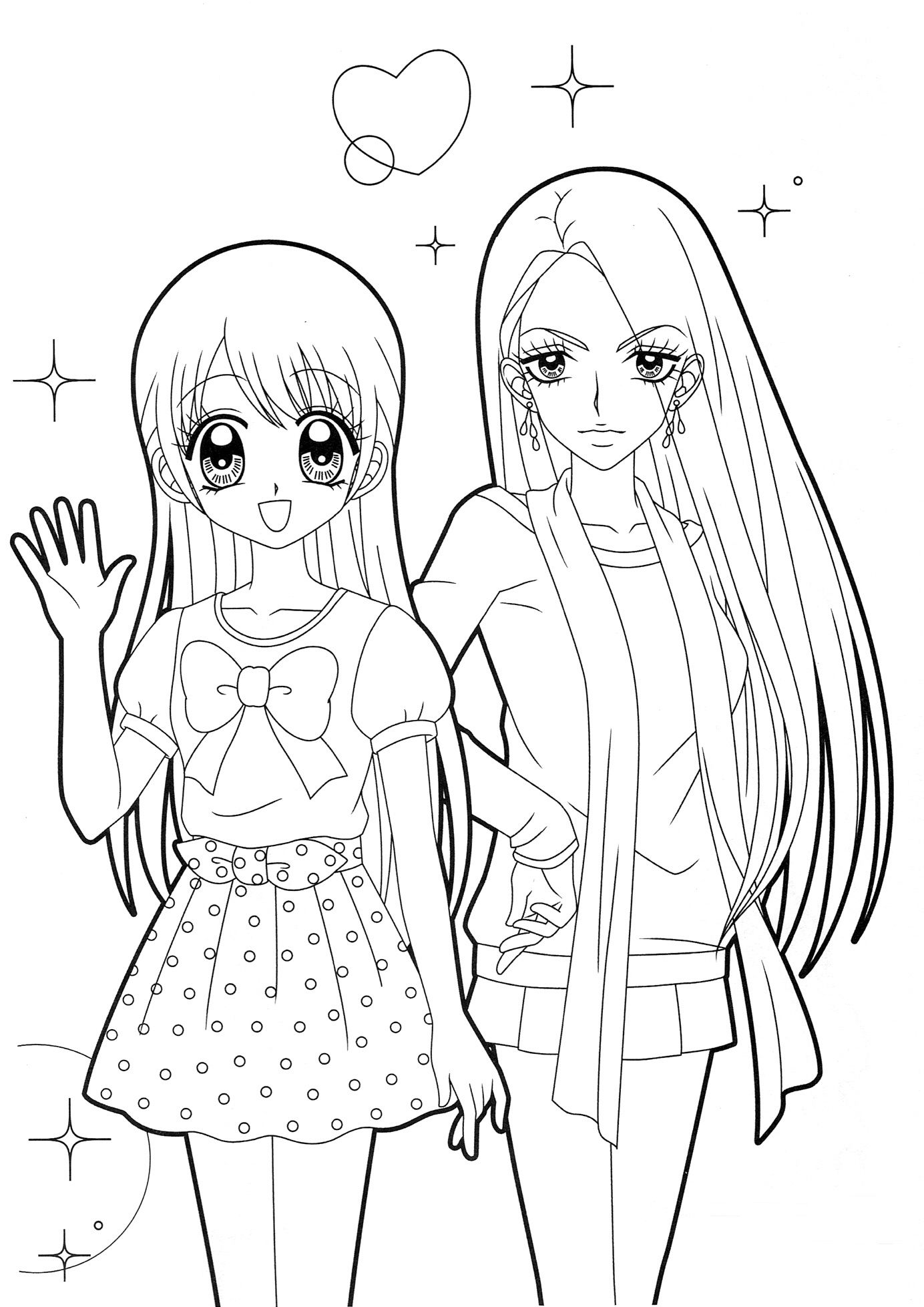 Lineart Anime Coloring Pages Printable 73