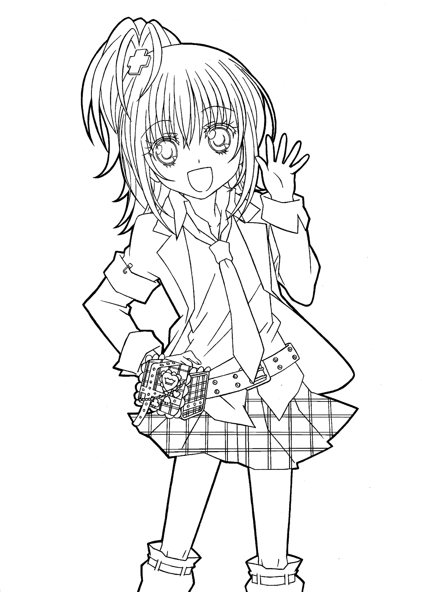 Lineart Anime Coloring Pages Printable 86