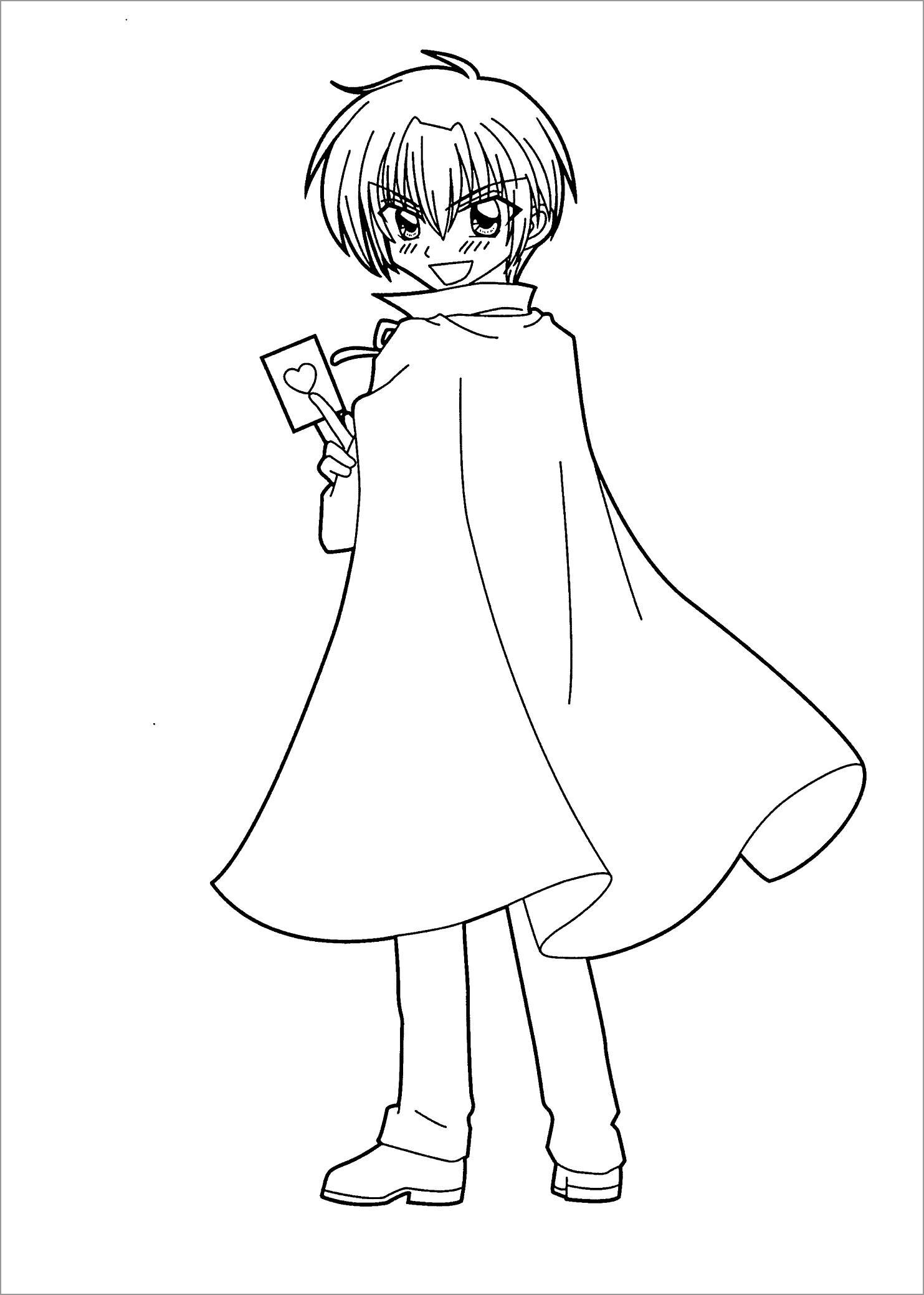 Lineart Anime Coloring Pages Printable 90