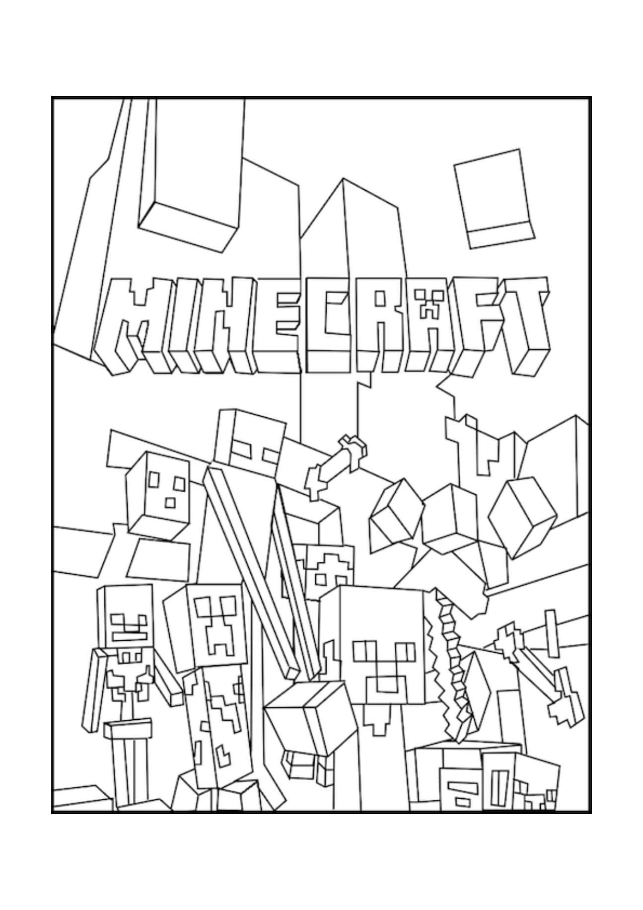 Minecraft Coloring Pages Free Printable 1