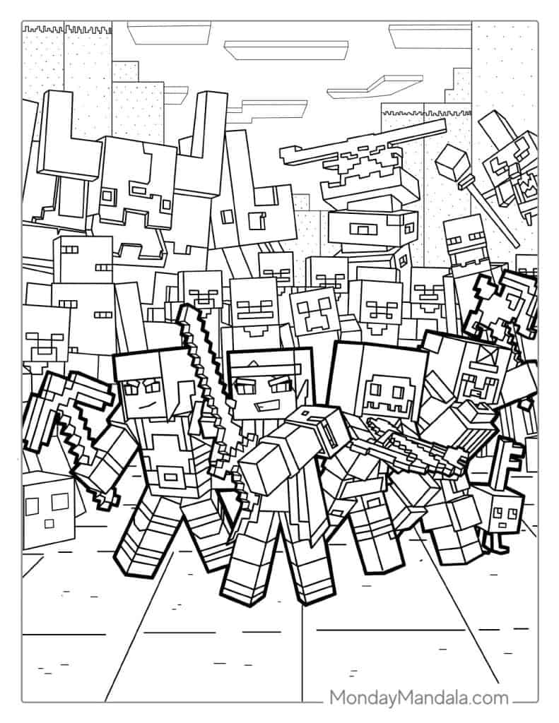 Minecraft Coloring Pages Free Printable 102