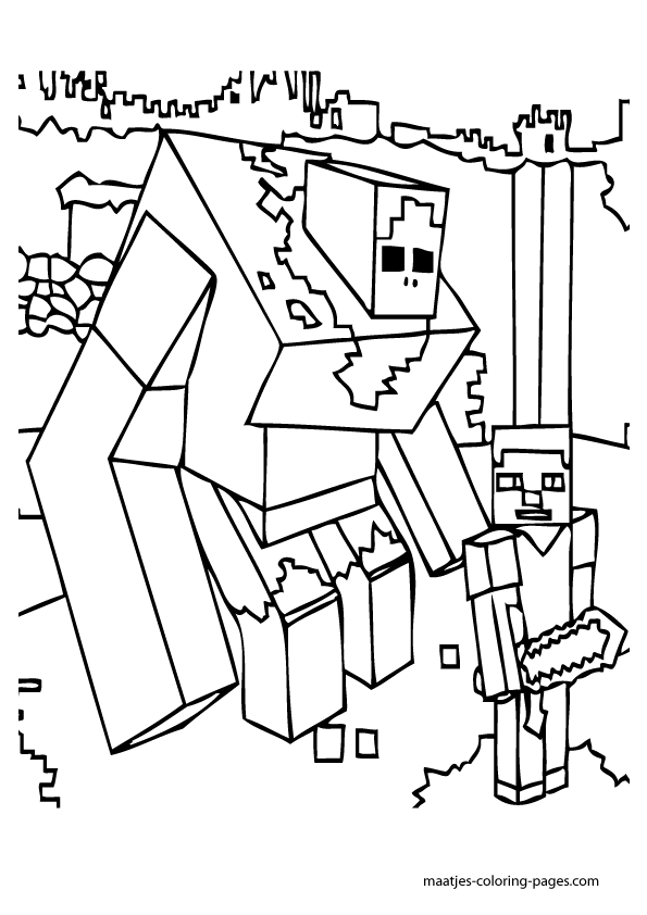 Minecraft Coloring Pages Free Printable 108