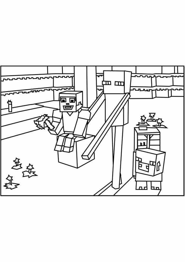 Minecraft Coloring Pages Free Printable 132