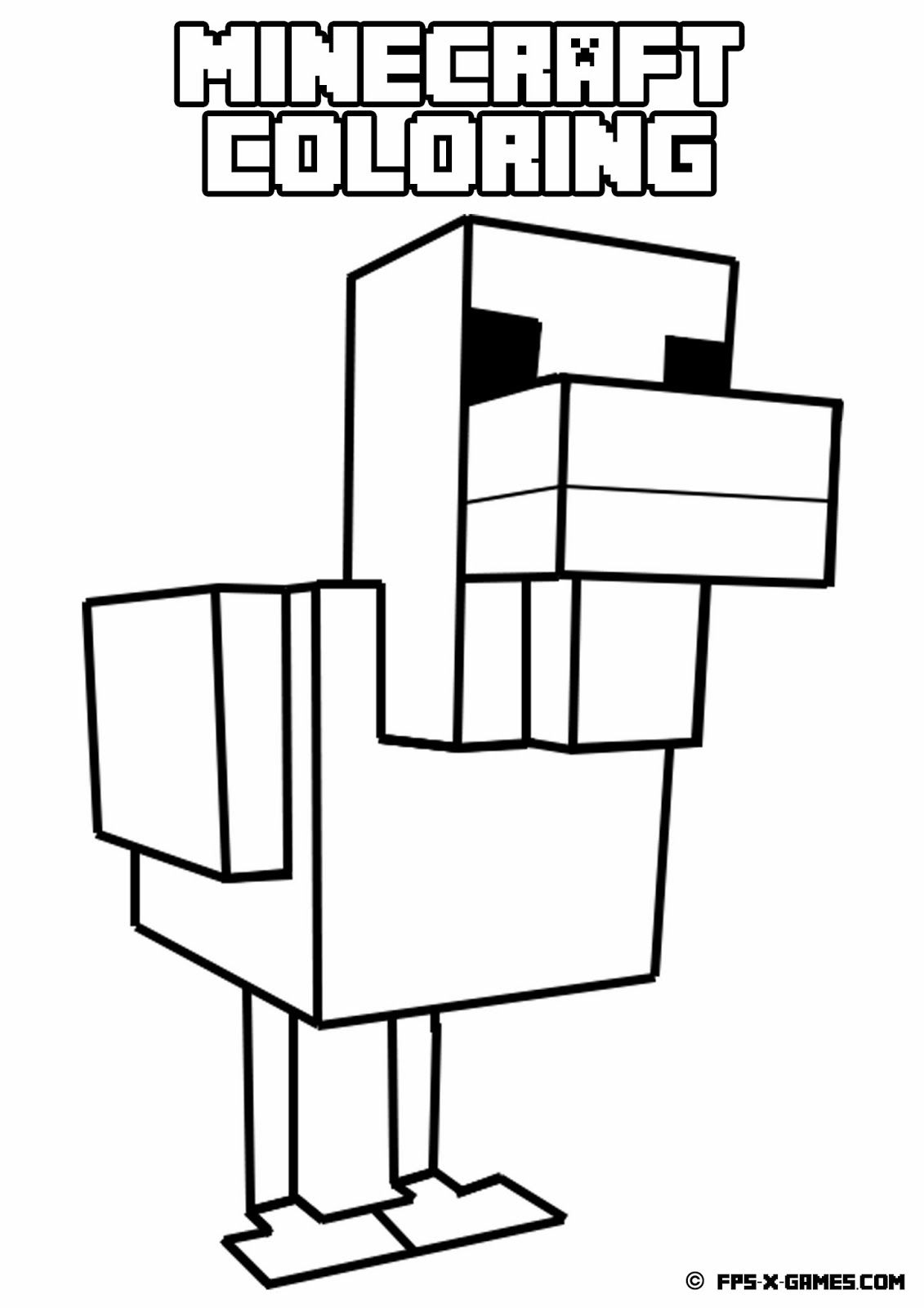 Minecraft Coloring Pages Free Printable 2