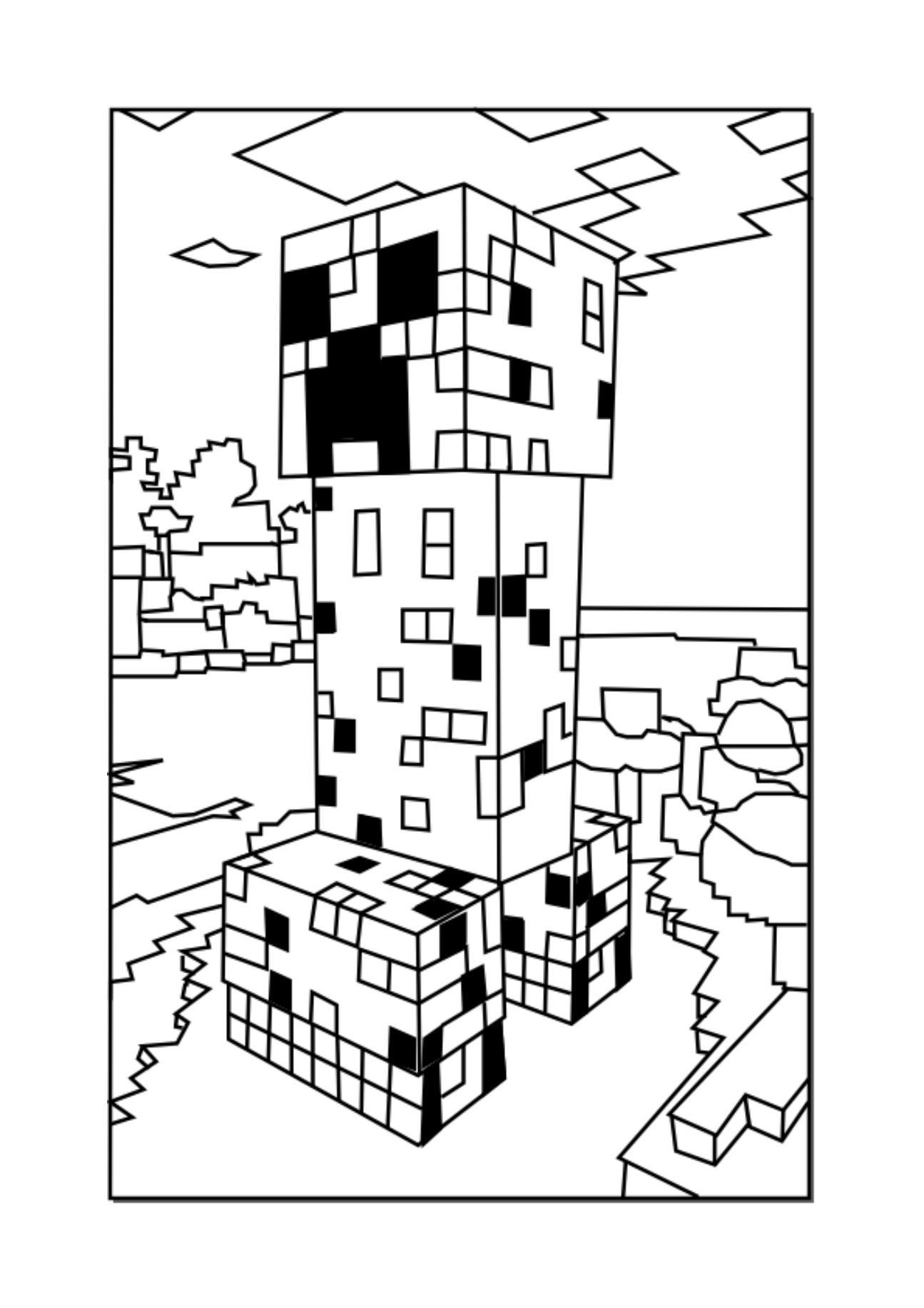 Minecraft Coloring Pages Free Printable 24