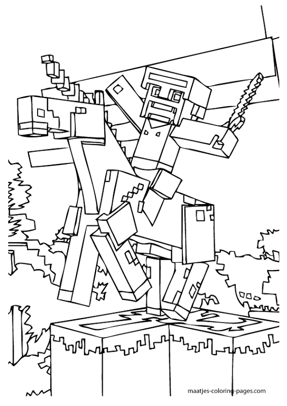 Minecraft Coloring Pages Free Printable 3