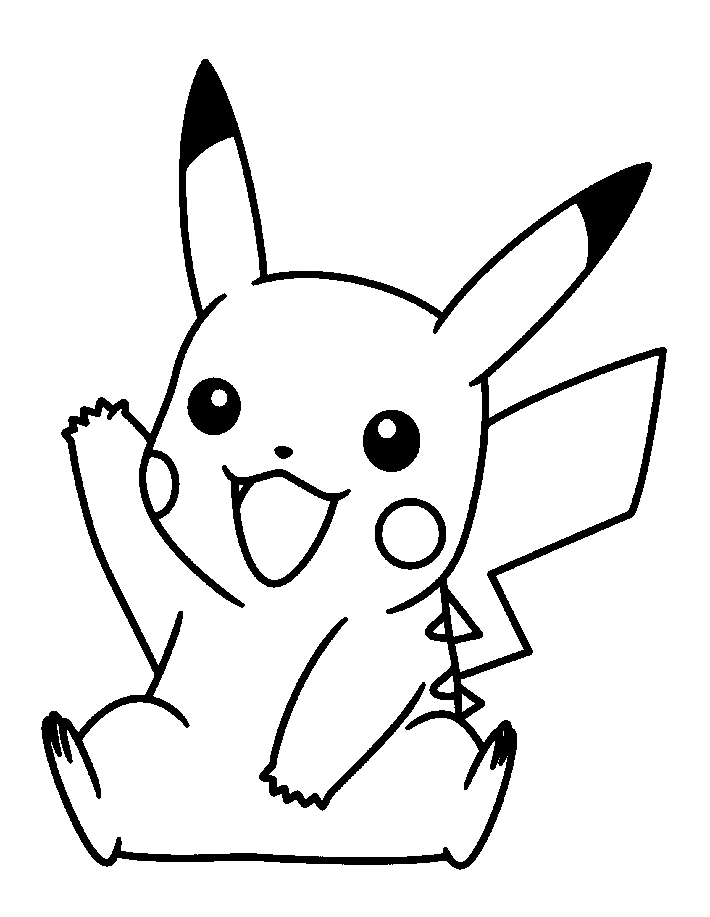 Pikachu Coloring Pages for Kids 1