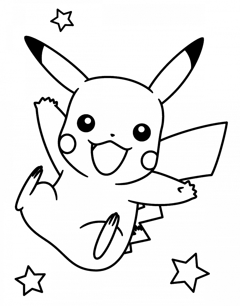 Pikachu Coloring Pages for Kids 10