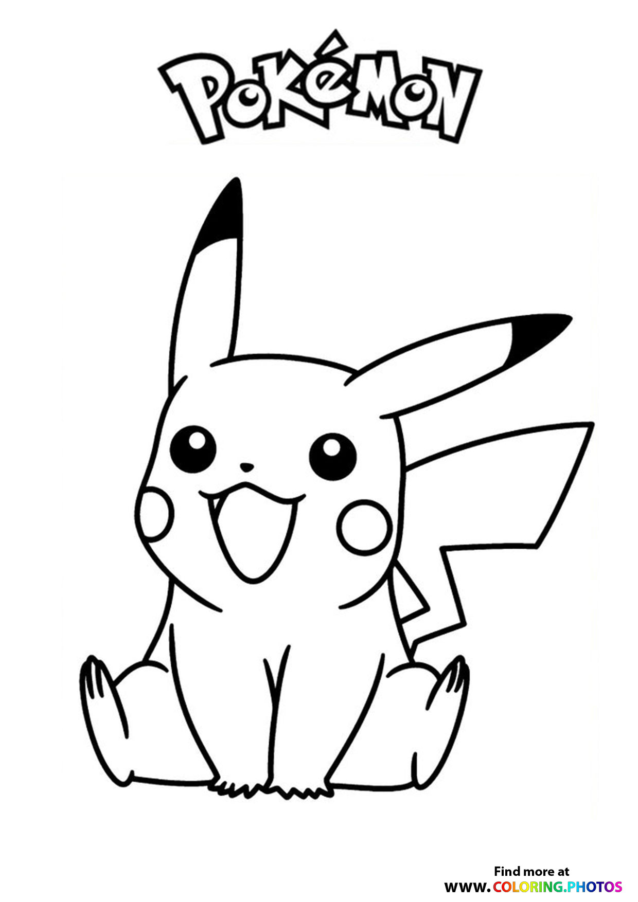 Pikachu Coloring Pages for Kids 100