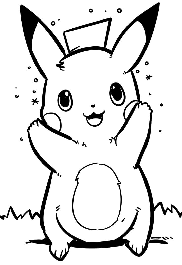 Pikachu Coloring Pages for Kids 11