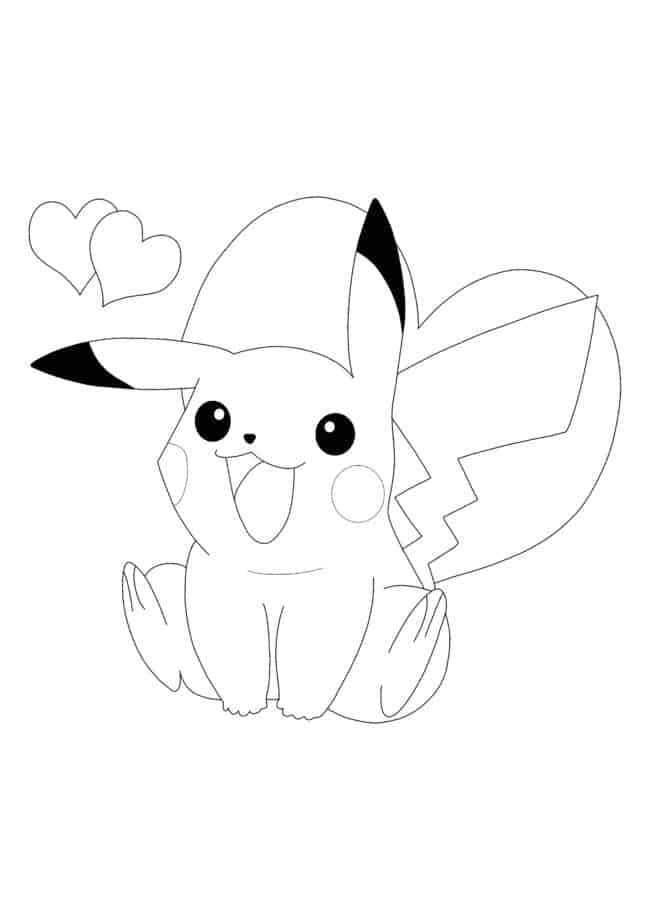 Pikachu Coloring Pages for Kids 110