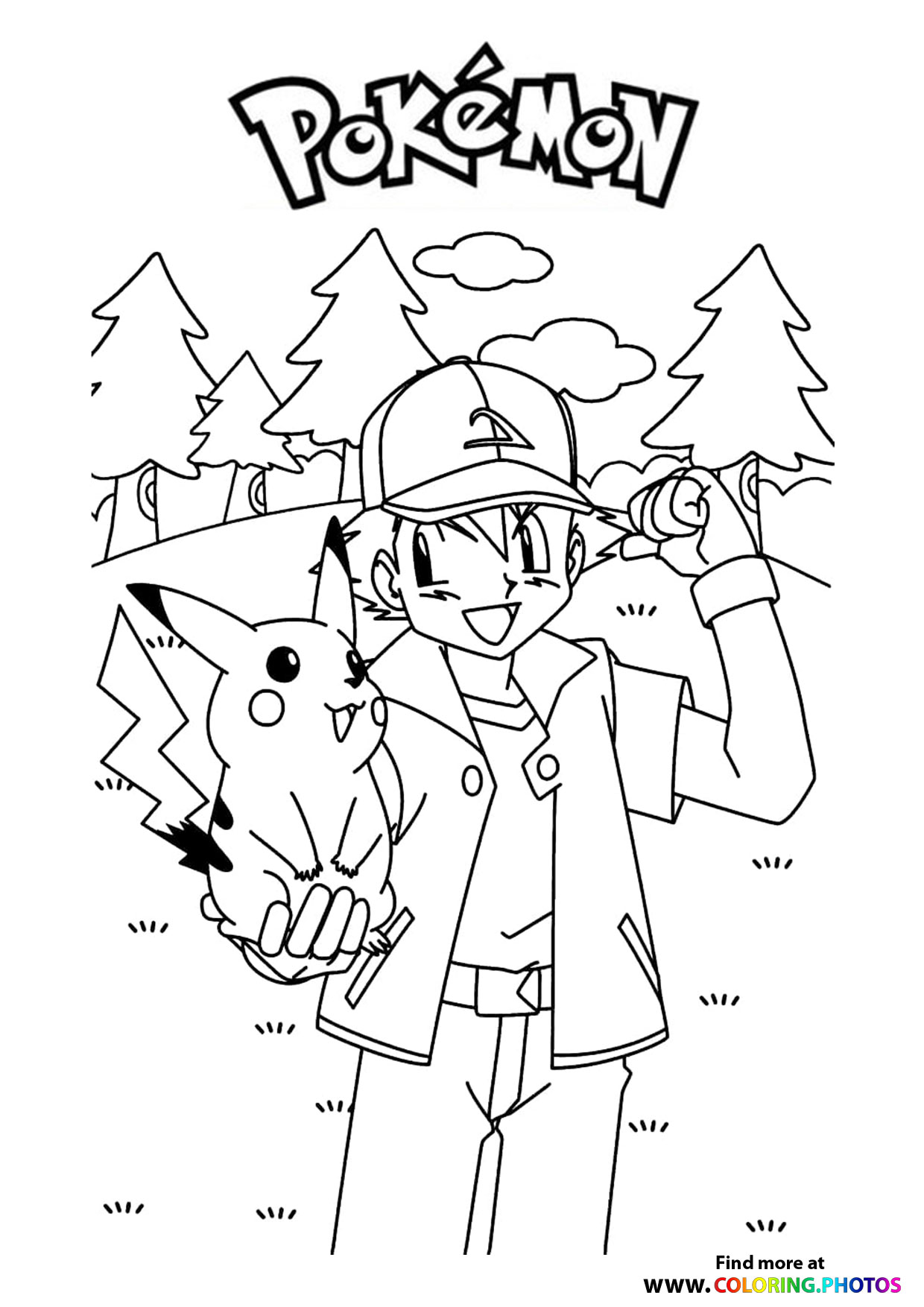 Pikachu Coloring Pages for Kids 112