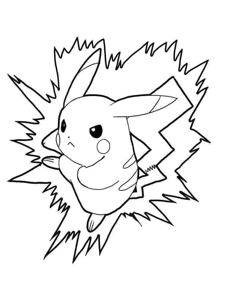 Pikachu Coloring Pages for Kids 12