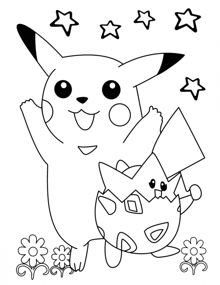 Pikachu Coloring Pages for Kids 125