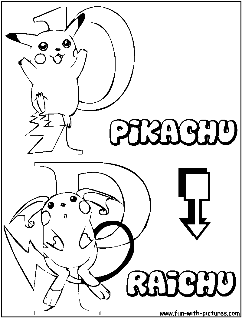 Pikachu Coloring Pages for Kids 153