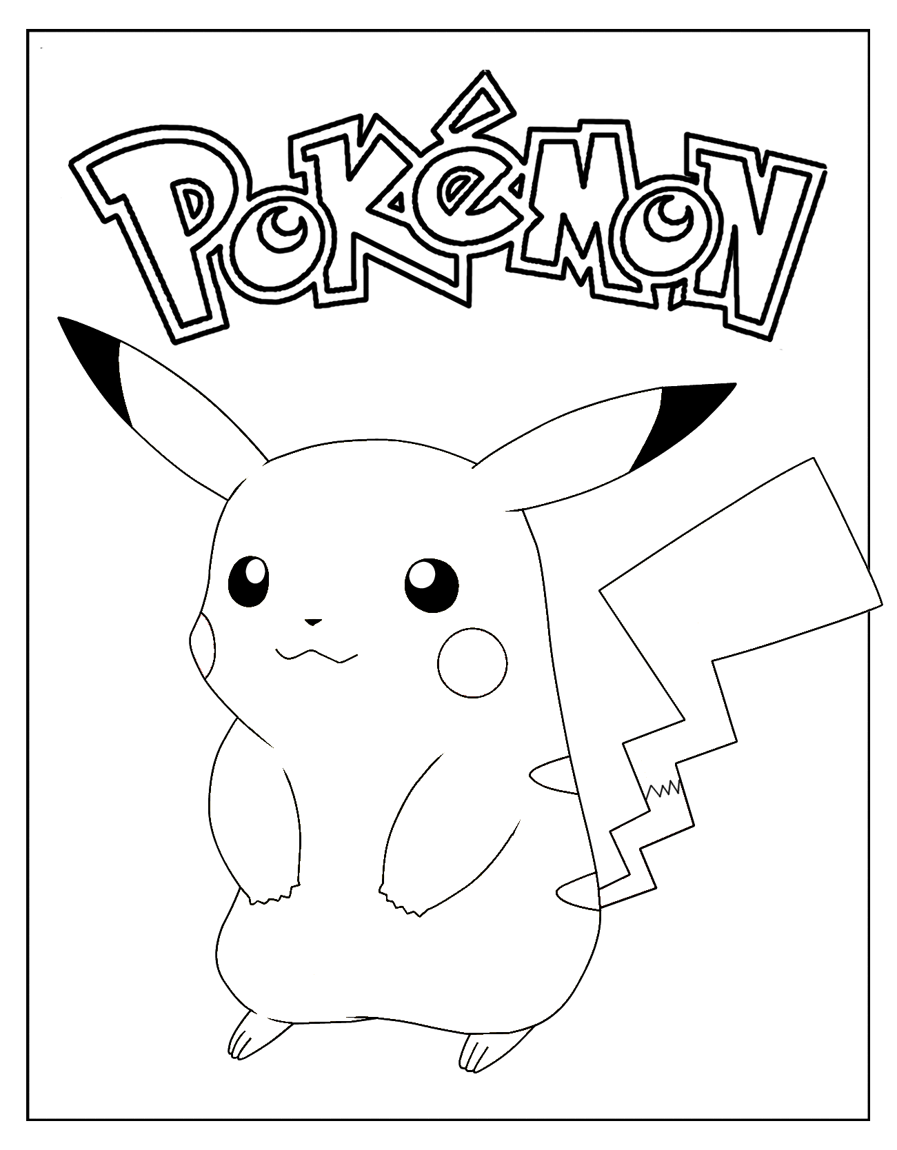 Pikachu Coloring Pages for Kids 155