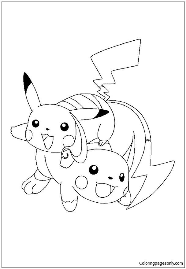 Pikachu Coloring Pages for Kids 170